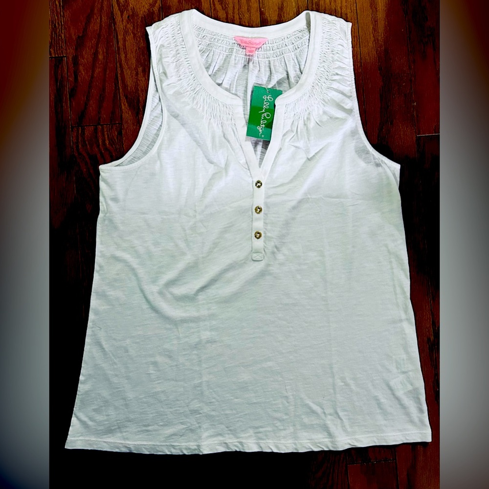 Essie Tank Top Resort White Large (Size L) - NWT